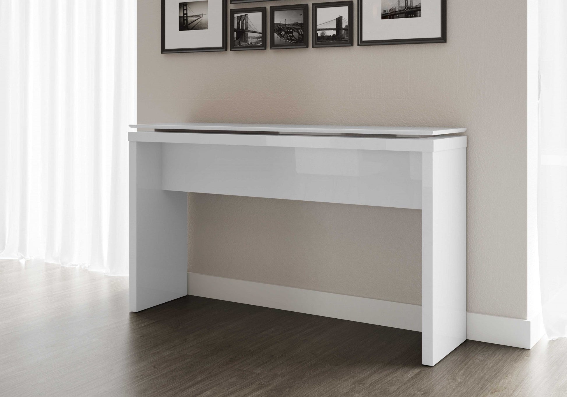 HomeRoots 53.14" White Gloss Sideboard