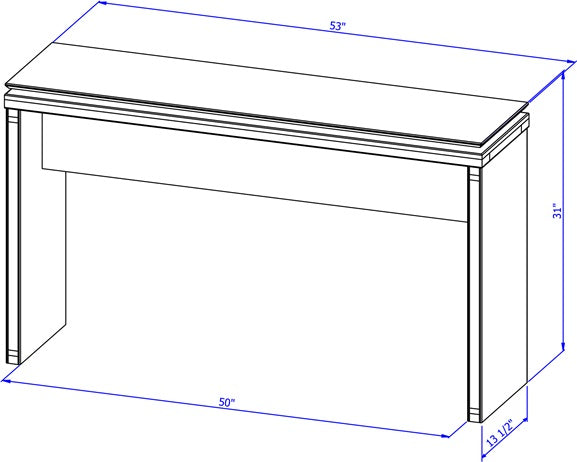 HomeRoots 53.14" White Gloss Sideboard