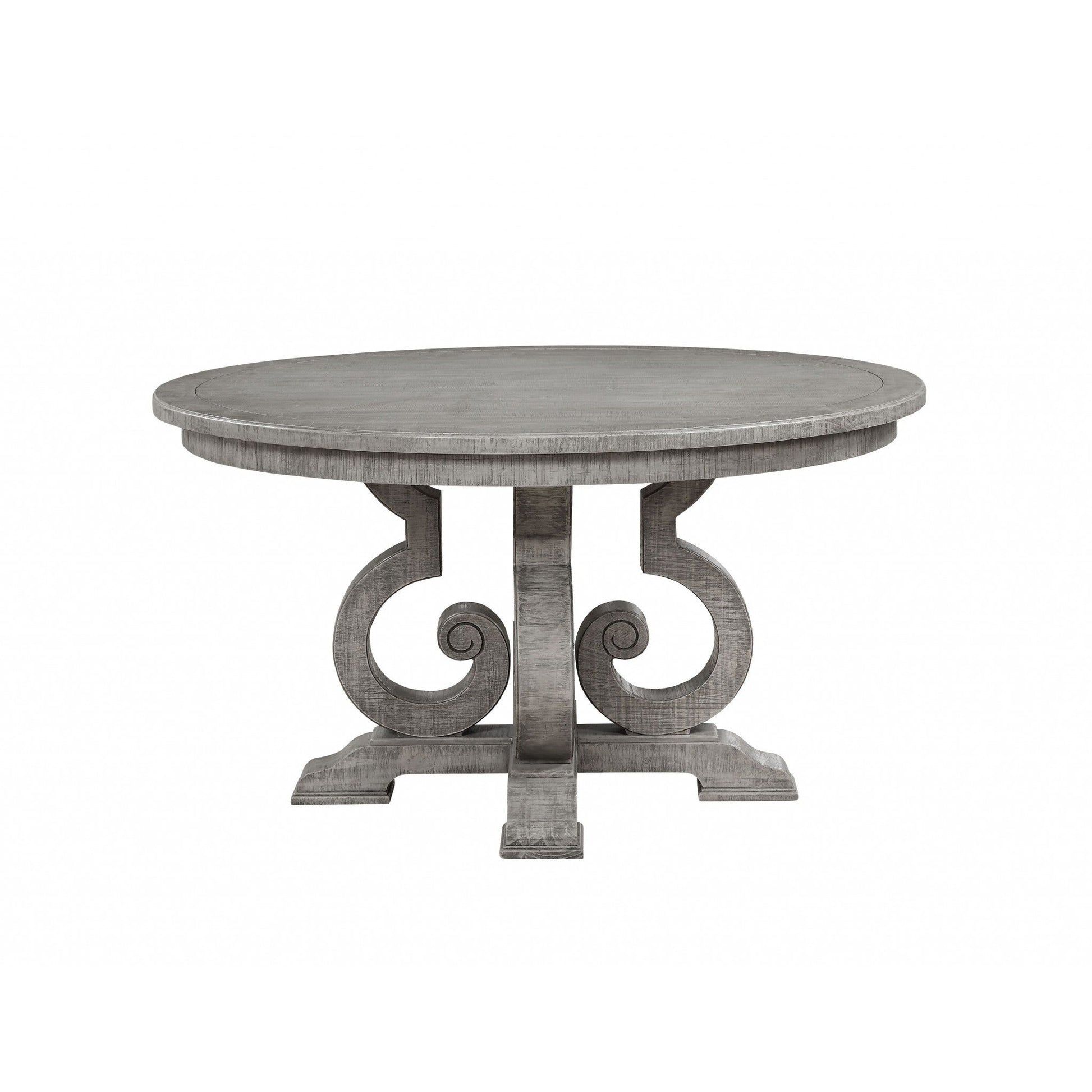 HomeRoots 54" x 54" x 30" Salvaged Natural Wood Polyresin Dining Table