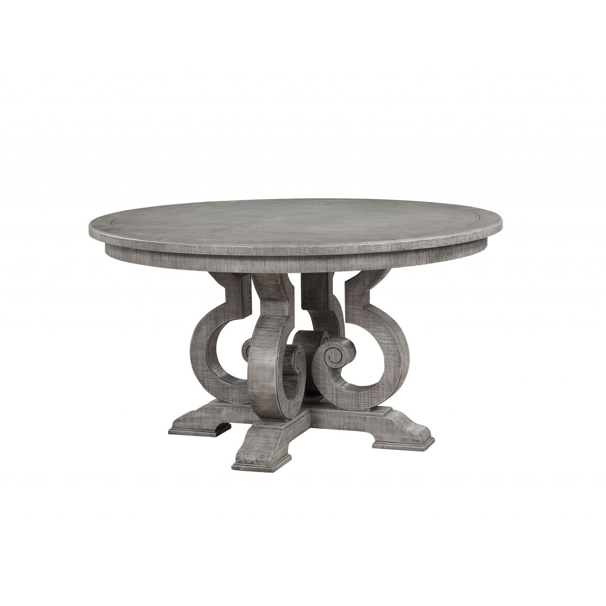 HomeRoots 54" x 54" x 30" Salvaged Natural Wood Polyresin Dining Table