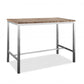 HomeRoots 55 x 27 x 42 Teak Wood & Stainless Steel Bar Table