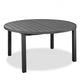 HomeRoots 57-75 x 57 x 30 Gray Aluminum Dining Table