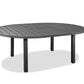 HomeRoots 57-75 x 57 x 30 Gray Aluminum Dining Table
