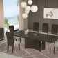 HomeRoots 57" x 64.5" x 130.5" Gray Dining Table And 6-Piece Chair Set