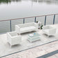 HomeRoots 58 x 27 x 28 white Aluminum Coffee Table