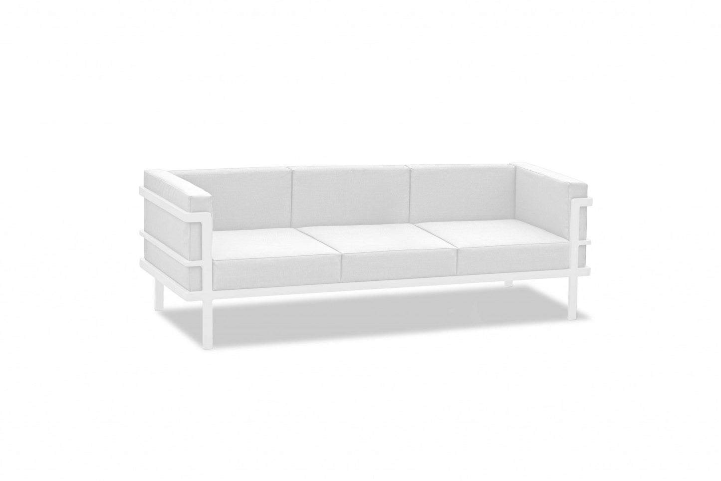 HomeRoots 58 x 27 x 28 white Aluminum Coffee Table