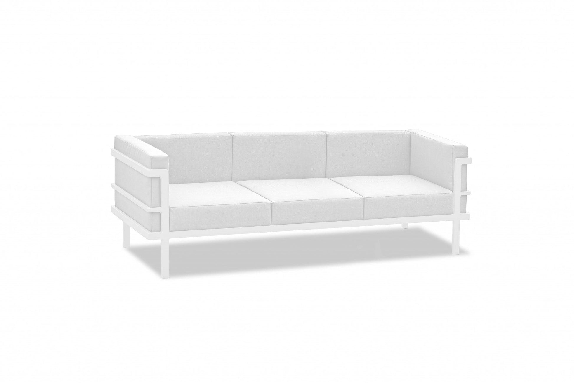 HomeRoots 58 x 27 x 28 white Aluminum Coffee Table