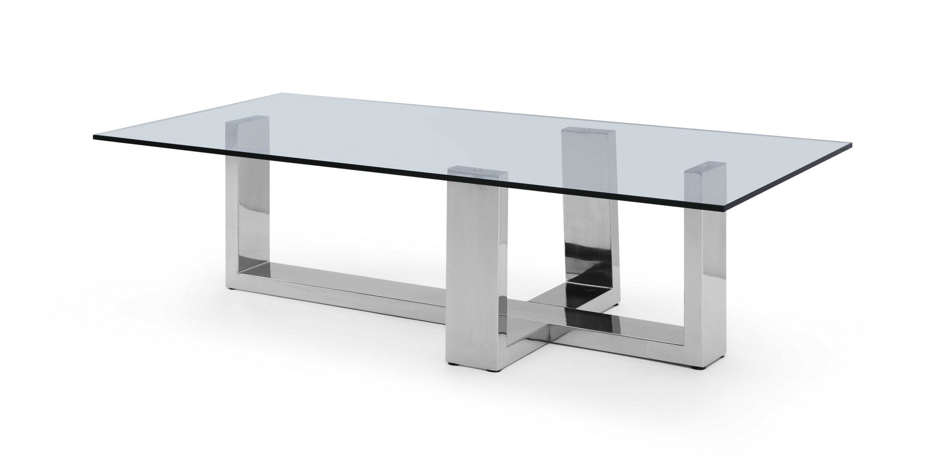 HomeRoots 59 x 28 x 16 Clear Glass Coffee Table