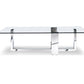 HomeRoots 59 x 28 x 16 Clear Glass Coffee Table