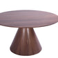 HomeRoots 59 x 59 x 30 Walnut Veneer Dining Table