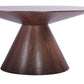 HomeRoots 59 x 59 x 30 Walnut Veneer Dining Table