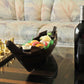 HomeRoots 5.5" x 27" x 8.5" Dhow Boat Sushi Tray With Natural Wood Finish