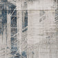 HomeRoots 5'x8' Grey Blue Machine Woven Abstract Geometric Indoor Area Rug