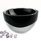 HomeRoots 6" Mouth Blown Crystal European Made Lead Free Jet Black Bowl