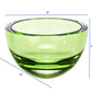 HomeRoots 6-Mouth Blown Crystal European Made Lead Free Spring Green Bowl