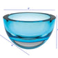 HomeRoots 6-Mouth Blown European Made Lead Free Aqua Blue Crystal Bowl
