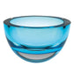 HomeRoots 6-Mouth Blown European Made Lead Free Aqua Blue Crystal Bowl