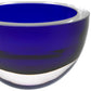 HomeRoots 6-Mouth Blown European Made Lead Free Cobalt Blue Crystal Bowl