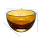 HomeRoots 6" Mouth Blown European Made Lead Free Crystal Bowl in Amber Finish
