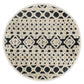 HomeRoots 6' Round Blue and Cream Decorative Area Rug