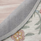 HomeRoots 6' Round Gray Floral Traditional Area Rug