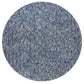 HomeRoots 6' Round Indigo or Ivory Heather Plain Indoor Area Rug