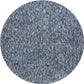 HomeRoots 6' Round Indigo or Ivory Heather Plain Indoor Area Rug
