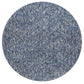 HomeRoots 6' Round Indigo or Ivory Heather Plain Indoor Area Rug