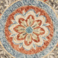 HomeRoots 6' Round Orange Scalloped Edge Area Rug