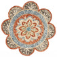 HomeRoots 6' Round Orange Scalloped Edge Area Rug
