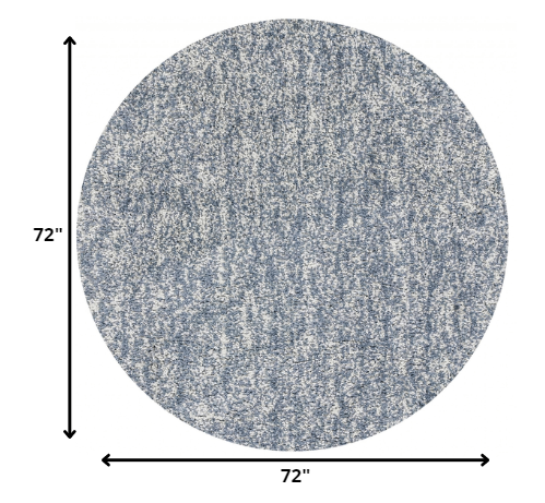 HomeRoots 6' Round Slate Heather Plain Indoor Area Rug