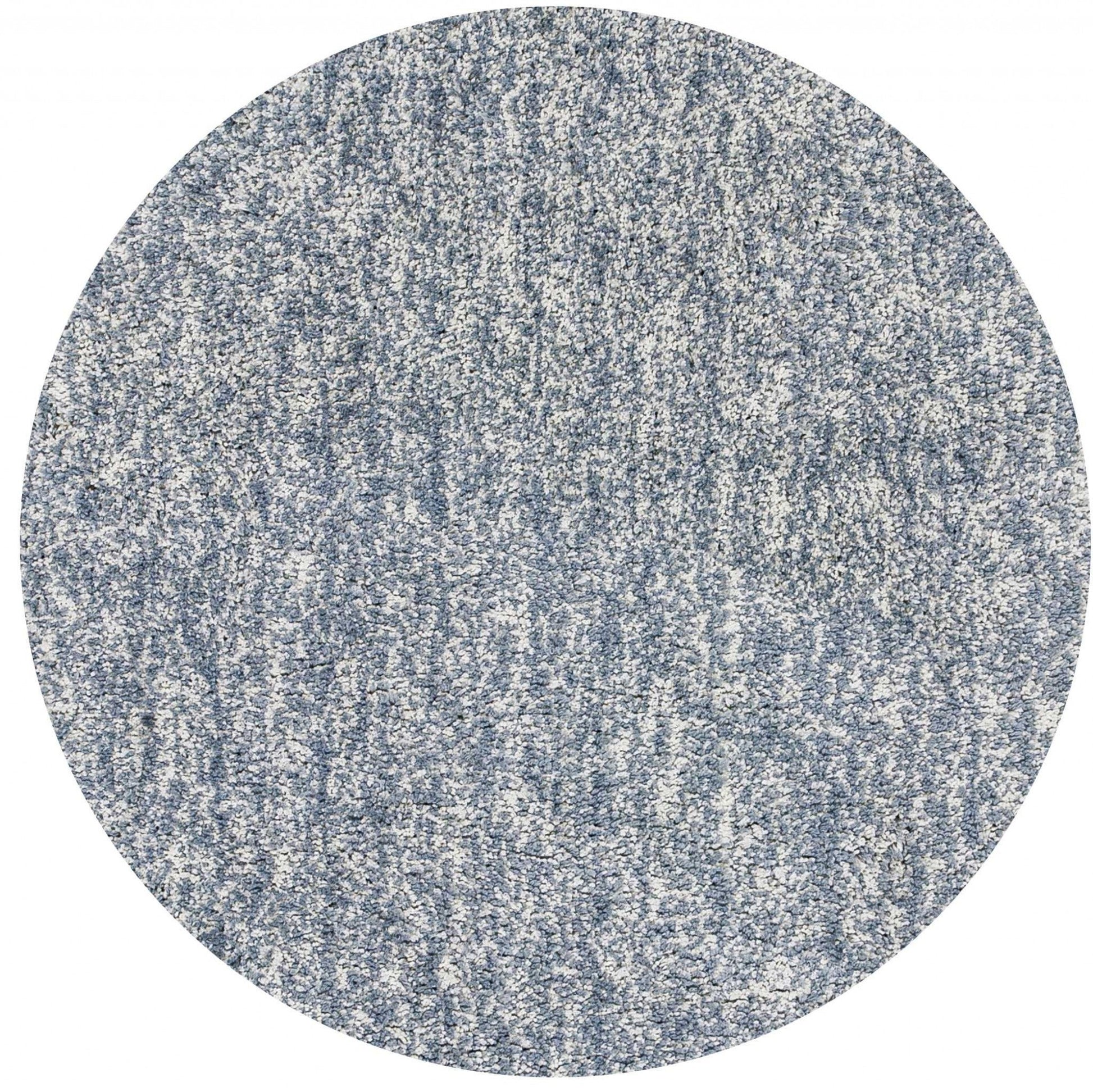 HomeRoots 6' Round Slate Heather Plain Indoor Area Rug