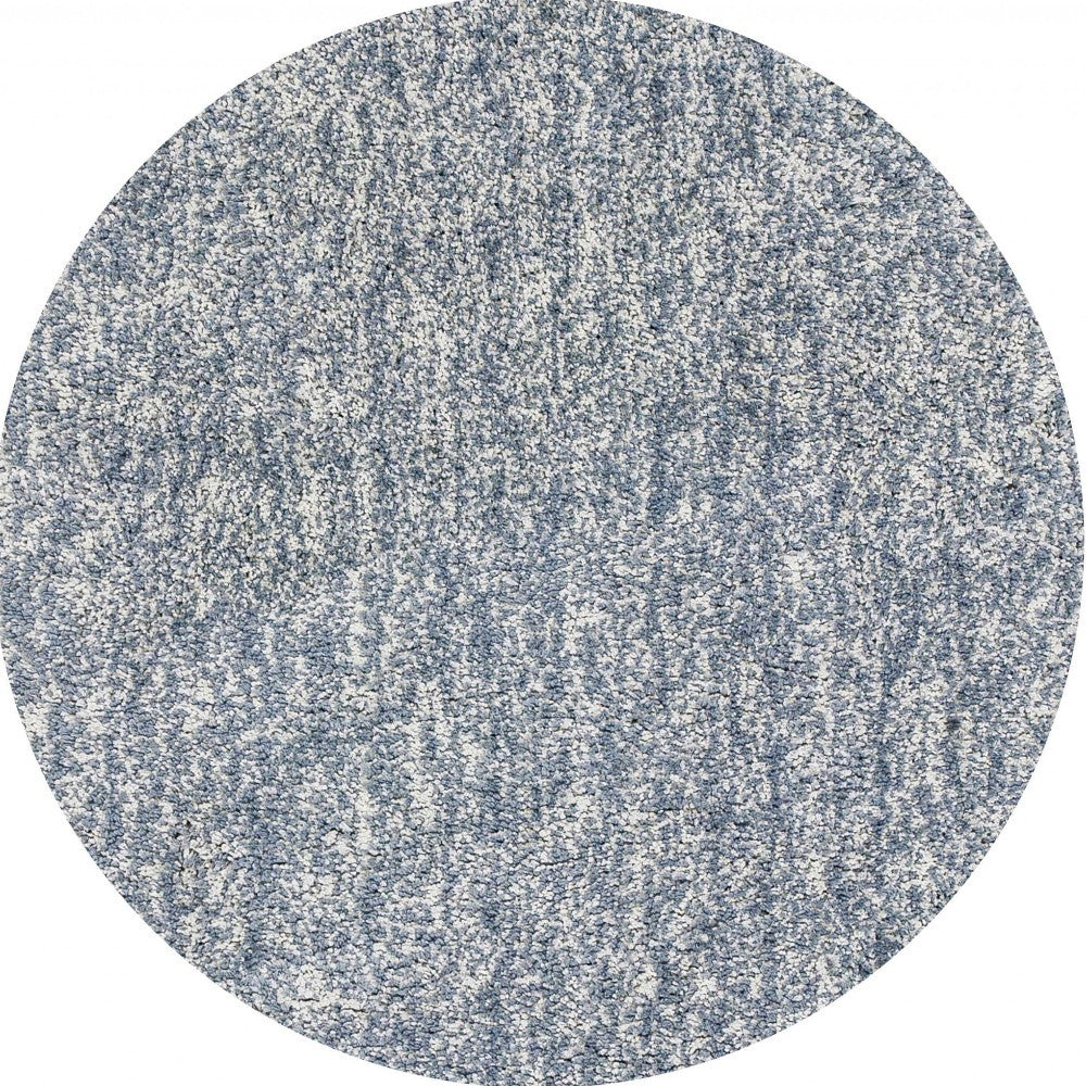 HomeRoots 6' Round Slate Heather Plain Indoor Area Rug