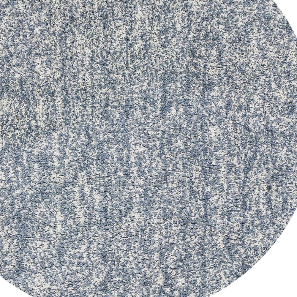 HomeRoots 6' Round Slate Heather Plain Indoor Area Rug