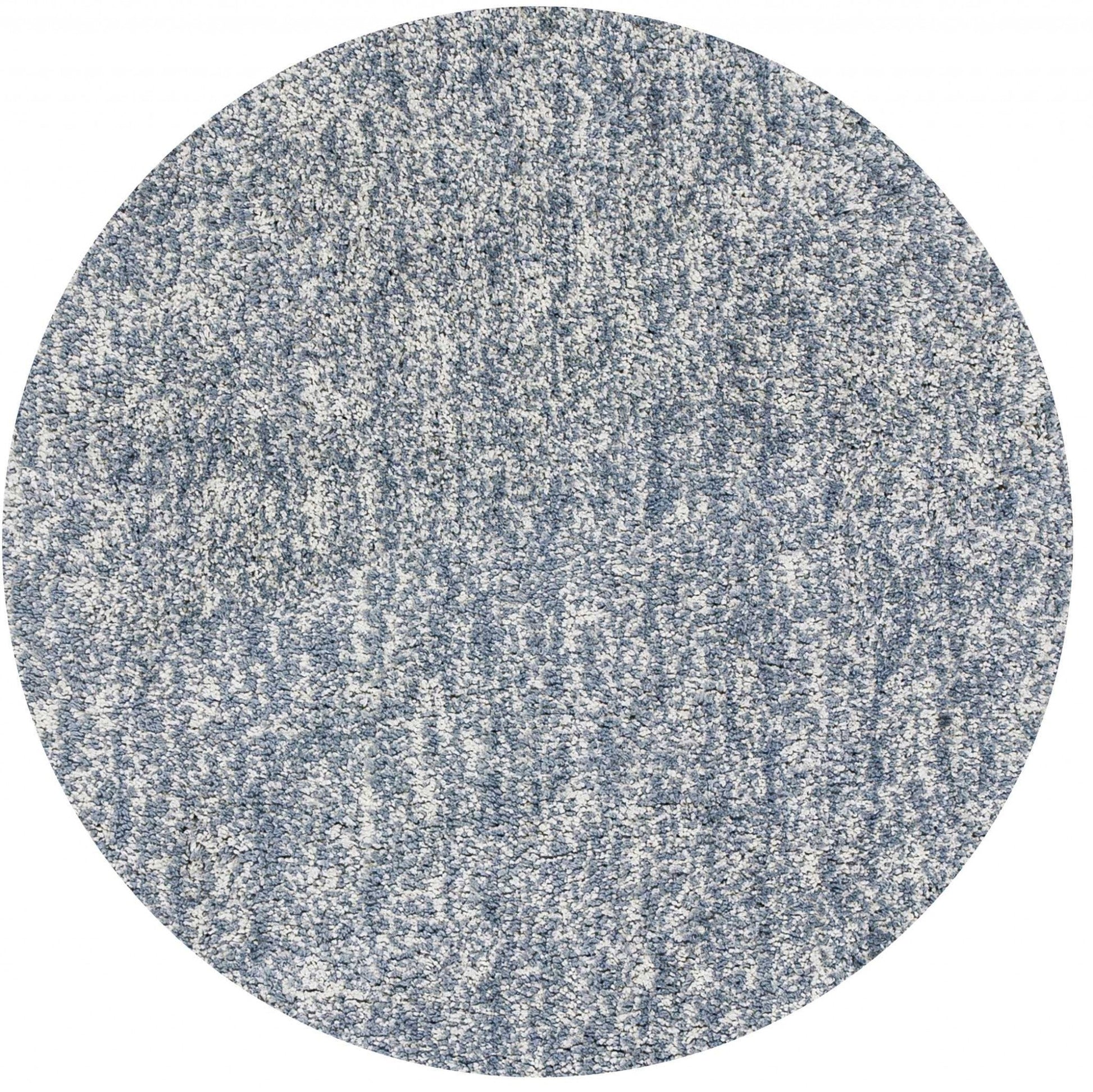 HomeRoots 6' Round Slate Heather Plain Indoor Area Rug