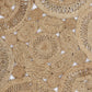HomeRoots 6' Tan Floral Rings Jute Area Rug