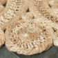 HomeRoots 6' Tan Floral Rings Jute Area Rug