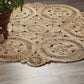 HomeRoots 6' Tan Floral Rings Jute Area Rug