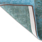 HomeRoots 6' x 7' Azur Light Blue Dark Blue and Red Patchwork Design Area Rug