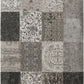HomeRoots 6' x 7' Black White and Grey Patchwork Design Area Rug
