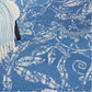 HomeRoots 6' x 9' Blue and Ivory Floral Vines Area Rug