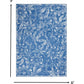 HomeRoots 6' x 9' Blue and Ivory Floral Vines Area Rug