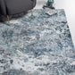 HomeRoots 6' x 9' Gray Blue Abstract Galaxy Area Rug
