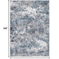 HomeRoots 6' x 9' Gray Blue Abstract Galaxy Area Rug