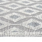 HomeRoots 6' x 9' Ivory Gray Diamond Trellis Modern Area Rug