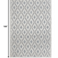 HomeRoots 6' x 9' Ivory Gray Diamond Trellis Modern Area Rug
