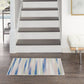 HomeRoots 6' x 9' Ivory Halftone Stripe Area Rug