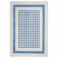 HomeRoots 6' x 9' Ivory and Blue Geometric Area Rug