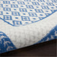 HomeRoots 6' x 9' Ivory and Blue Geometric Area Rug