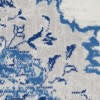 HomeRoots 6' x 9' Ivory and Blue Medallion Area Rug